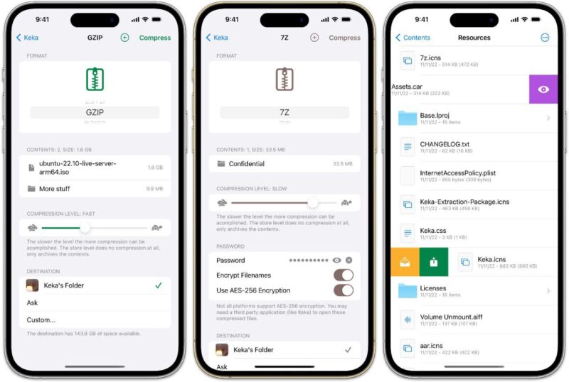 Keka - 高效轻量级文件压缩解压缩工具-橘子资源网