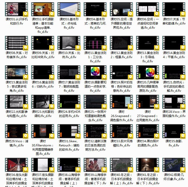 《手机摄影 如何拍出旅行大片》50节课 推荐学习 全球IPhone摄影大赛金奖得主[mp4]-橘子资源网