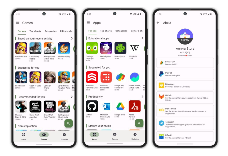 Aurora Store - 免费开源无需谷歌框架第三方谷歌应用商店-橘子资源网