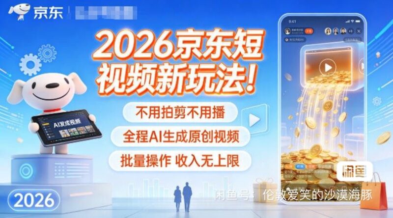 京东短视频新玩法，全程AI生成原创视频收入无上限-橘子资源网