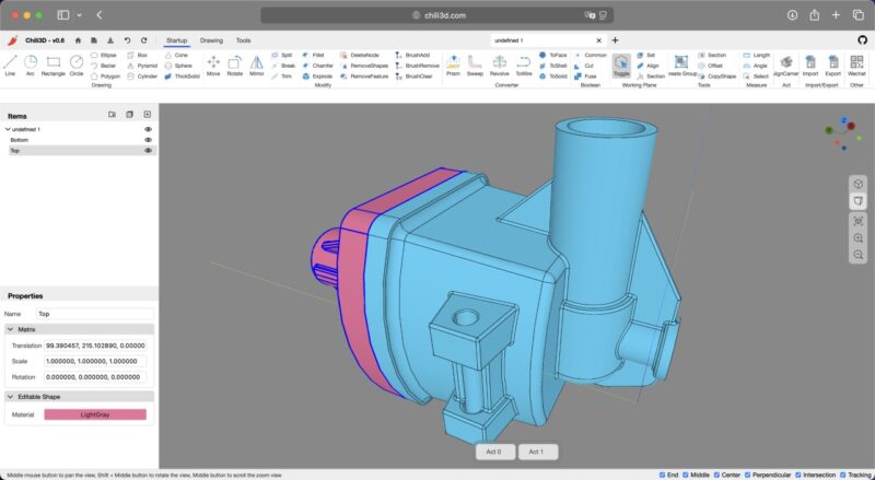 Chili3D - 一款基于浏览器的开源 3D CAD 程序-橘子资源网