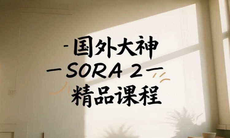SORA2精品课程,国外大神手把手教你核心技术-橘子资源网