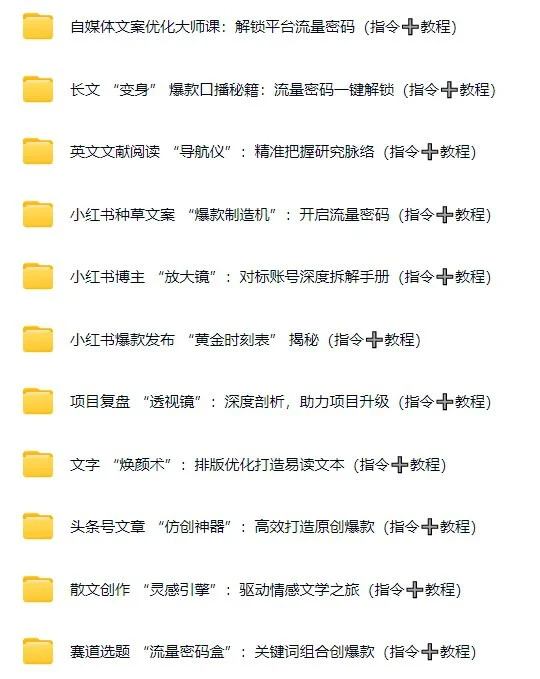 某社群99元AI写作指令课程，视频+文档全套教程合集-橘子资源网