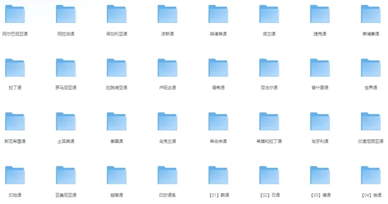 《38门小语种学习资料》语言学习+多元文化+实用技巧-橘子资源网