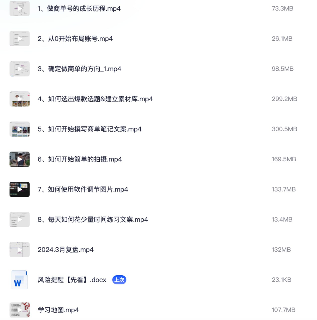 2024小红书变现课：小红书无货源电商课-橘子资源网