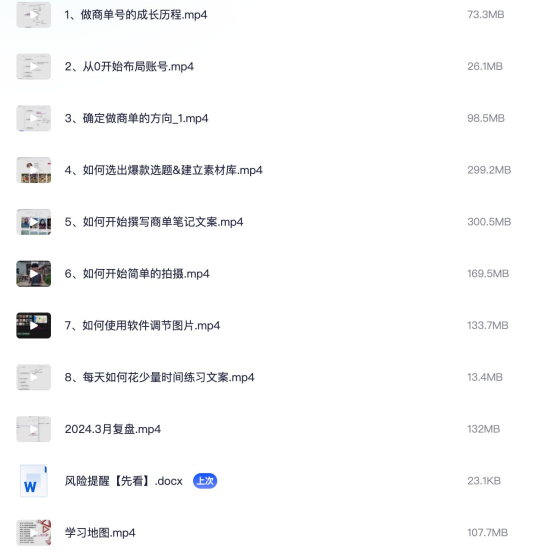 2024小红书变现课:小红书无货源电商课-橘子资源网