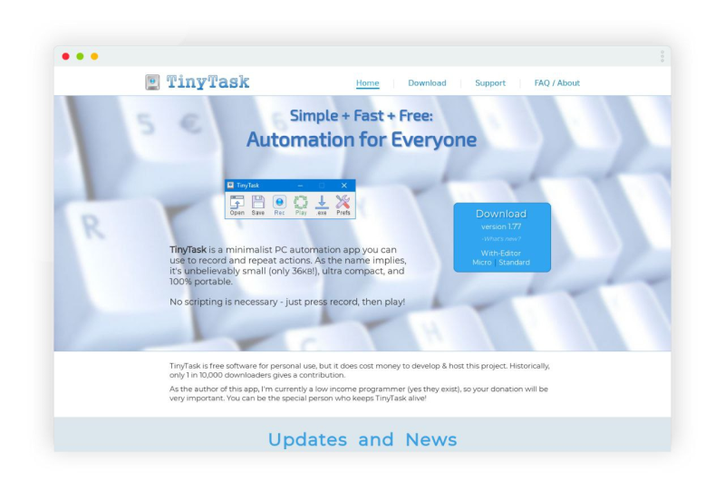📱 TinyTask - 轻量级 Windows 自动化工具-橘子资源网