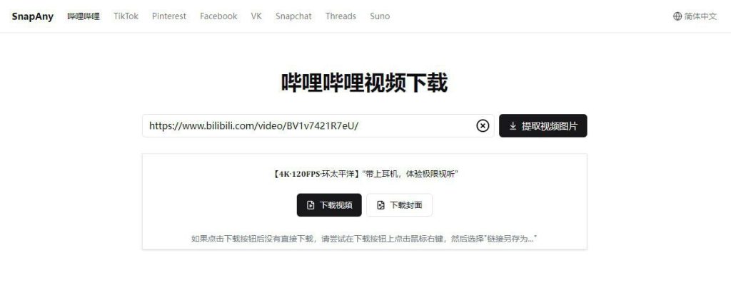 SnapAny - 多平台视频/图片下载工具-橘子资源网