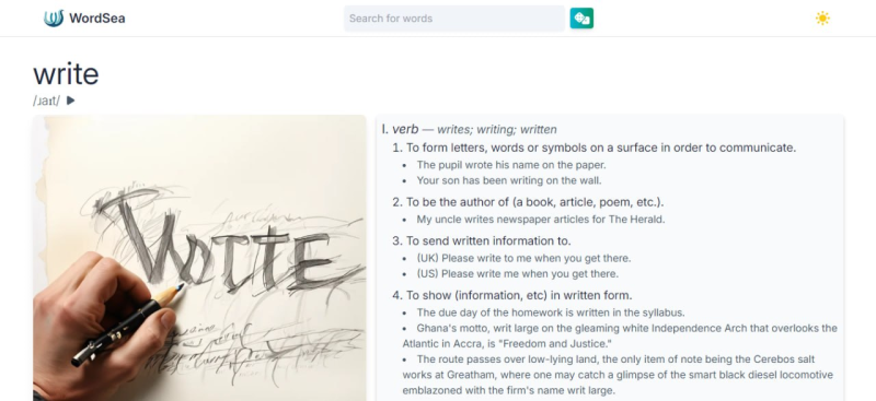 WordSea 在线英语词典-橘子资源网