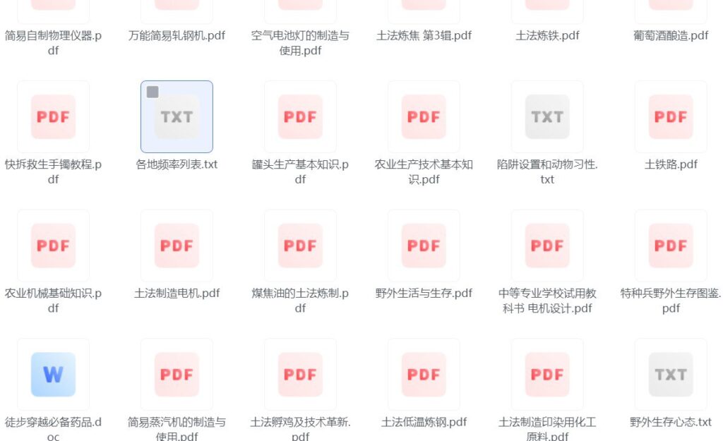 人类文明精粹 末世、穿越必备书籍大合集 文明重建-橘子资源网