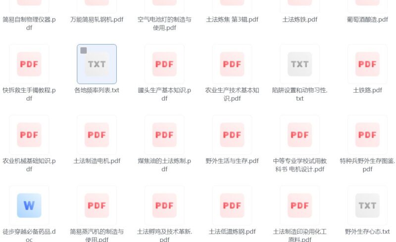 人类文明精粹 末世、穿越必备书籍大合集 文明重建-橘子资源网