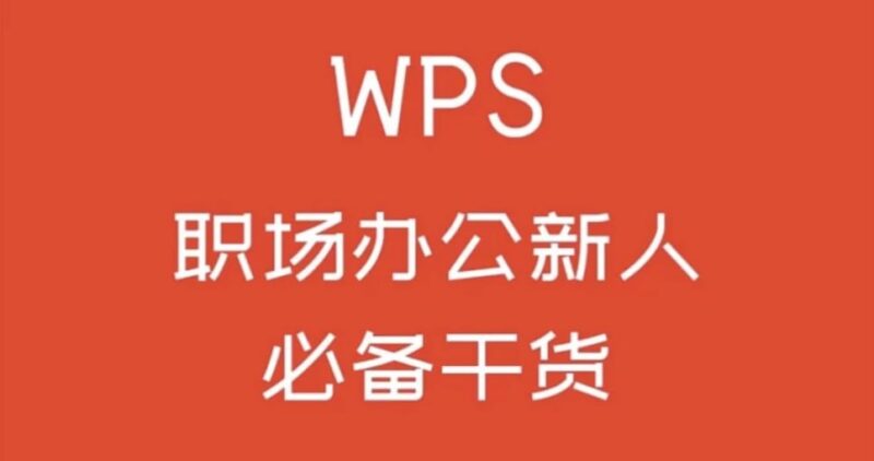 WPS零基础入门教程【11.4GB】-橘子资源网