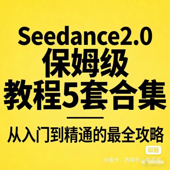 Seedance2.0 保姆级教程5套合集,从入门到精通的最全攻略-橘子资源网