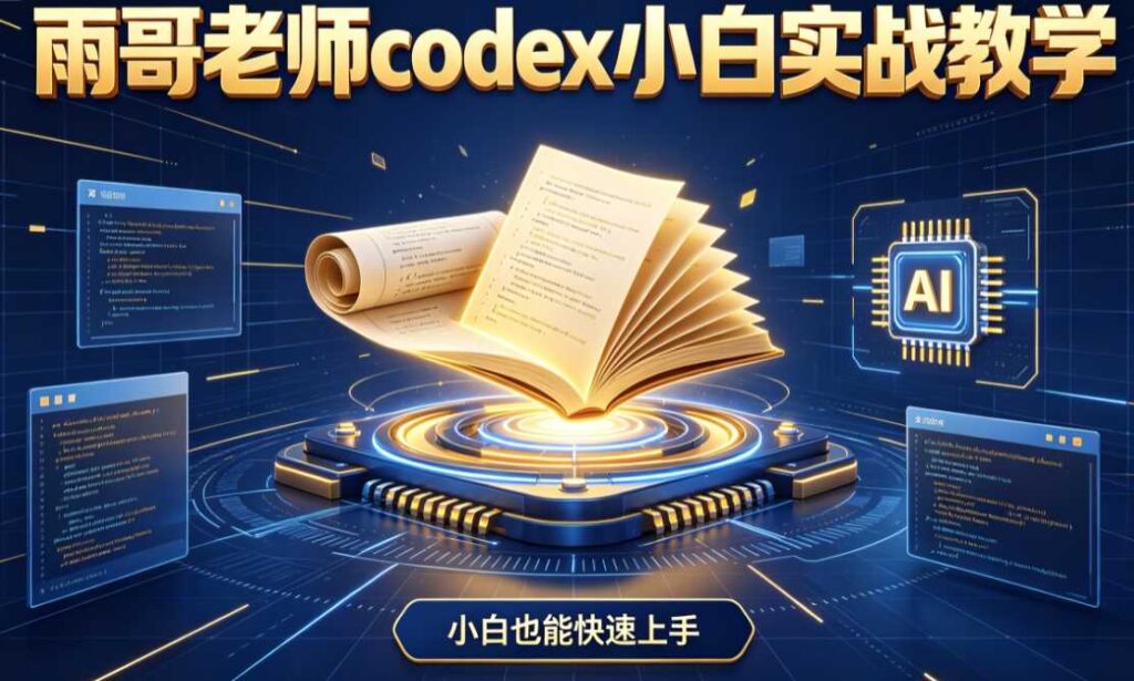 雨哥老师codex小白实战教学-橘子资源网