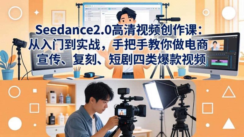 Seedance2.0高清视频创作课:从入门到实战-橘子资源网